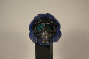 Benjamin Carmine helmet cosplay prop back view GOW