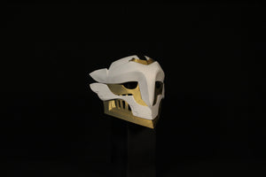 Ekko helmet cosplay prop detail close up Arcane
