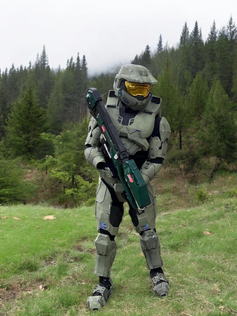 Halo Master Chief full armor suit wearable cosplay front view