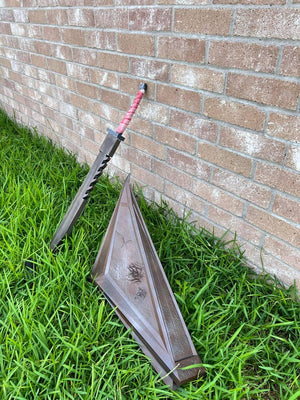 Pyramid Head helmet costume prop close-up view