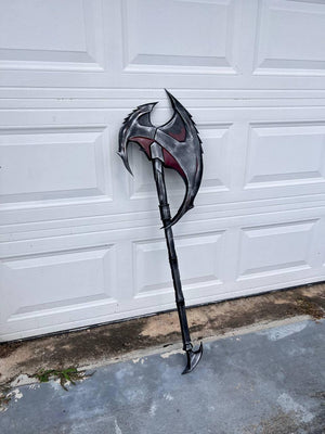Daedric Axe Skyrim TESV 1:1 cosplay replica - handle detail