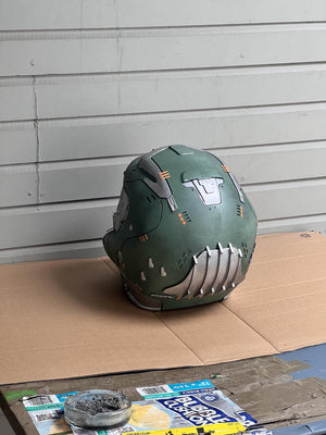 Wearable Doom Eternal Slayer Helmet 1:1 cosplay replica - top view