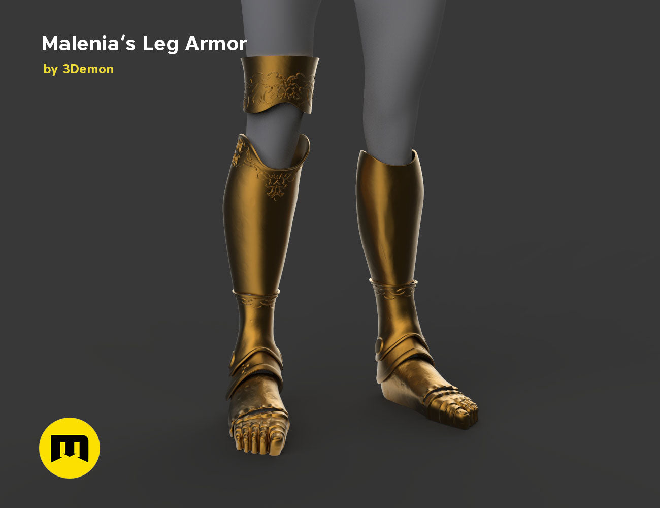 Wearable Malenia's Leg Armor Elden Ring 1:1 cosplay prop - handmade by Lone Star Cosplay
