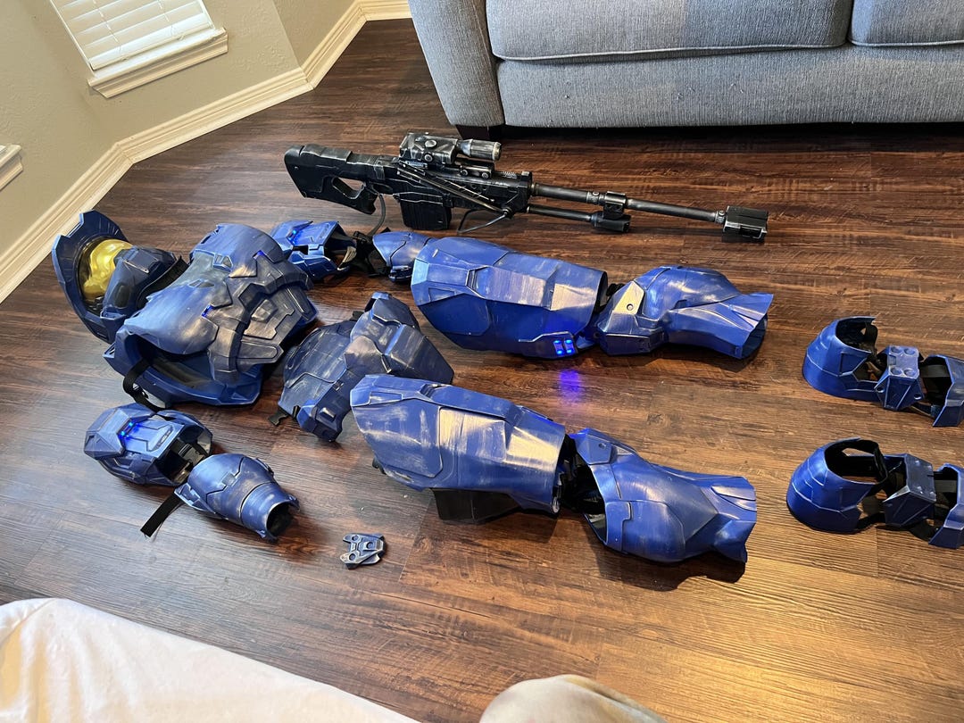 Wearable Blue Team Masterchief Armor Set Leonard L Church 1:1 Halo cosplay suit - handmade by Lone Star Cosplay
