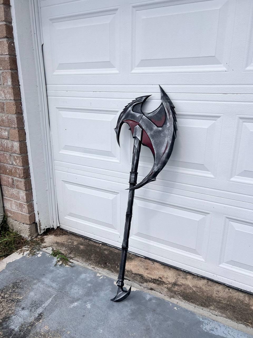 Daedric Axe Skyrim TESV 1:1 cosplay replica - finish detail