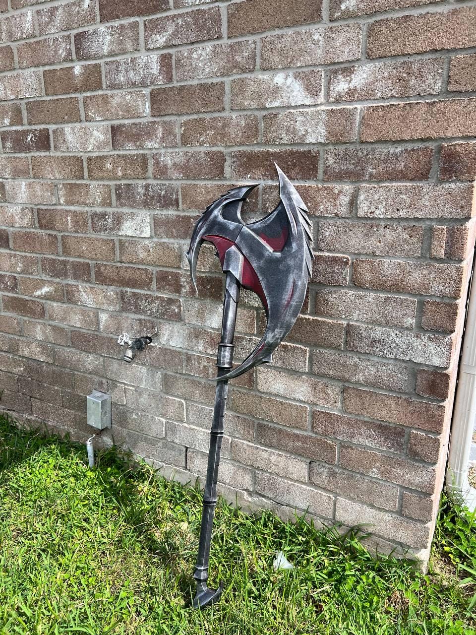 Daedric Axe Skyrim TESV 1:1 cosplay replica - blade detail