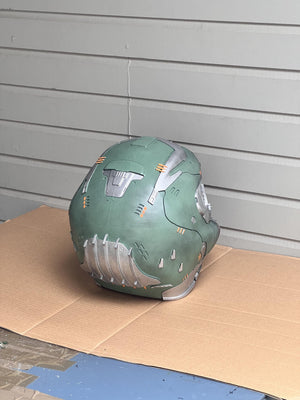 Wearable Doom Eternal Slayer Helmet 1:1 cosplay replica - detail view
