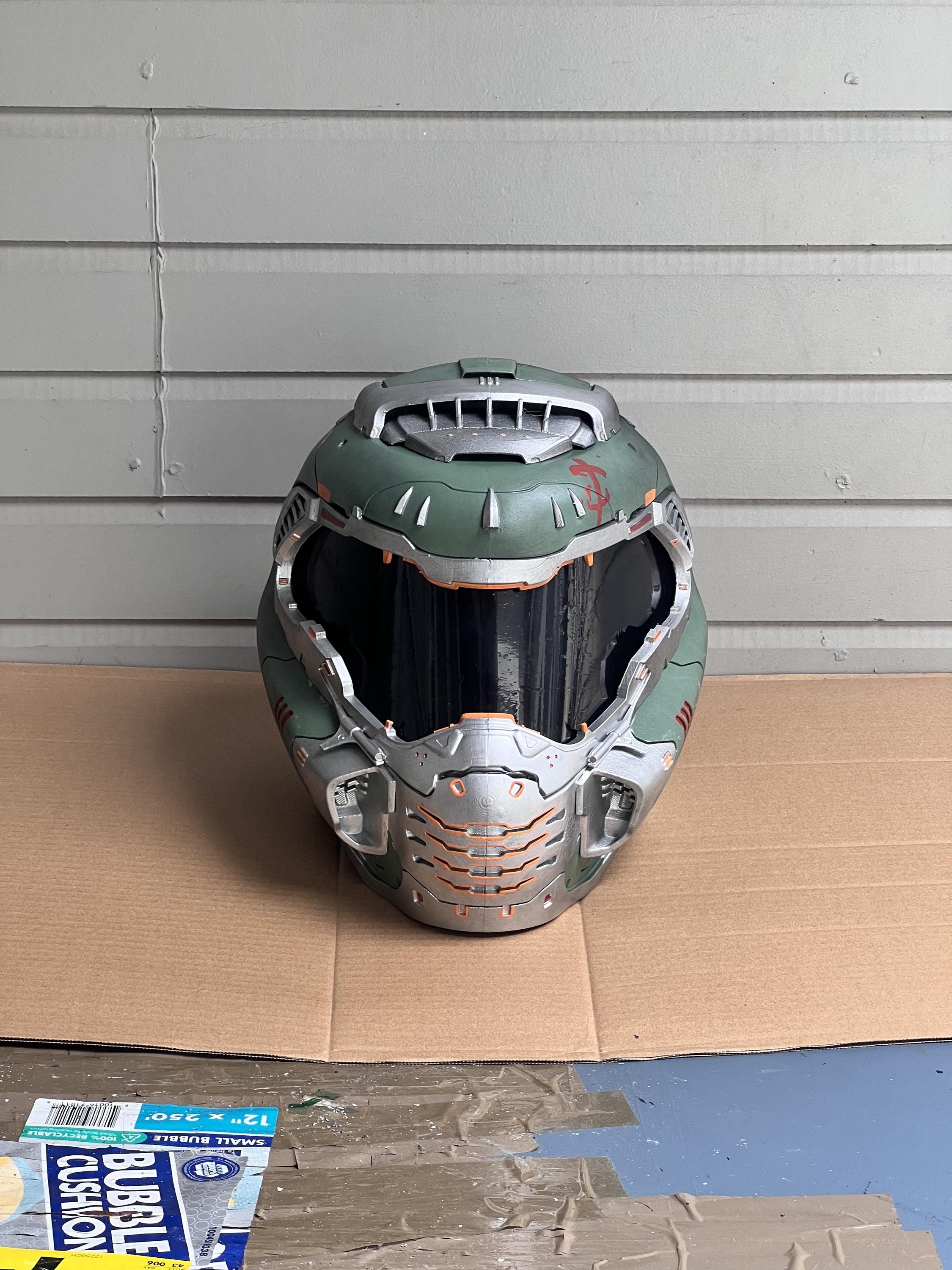 Wearable Doom Eternal Slayer Helmet 1:1 cosplay replica - side view