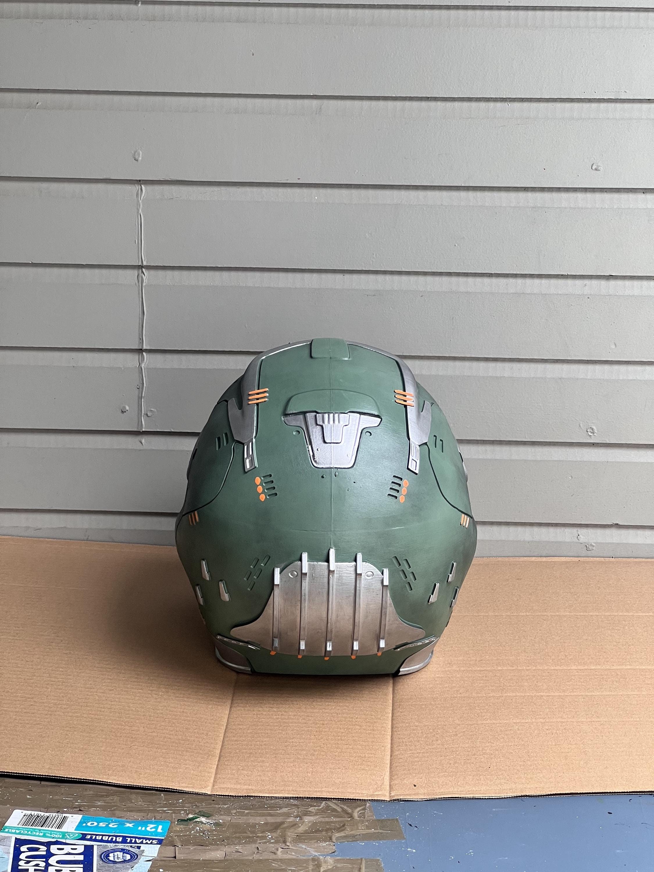 Wearable Doom Eternal Slayer Helmet 1:1 cosplay replica - close up