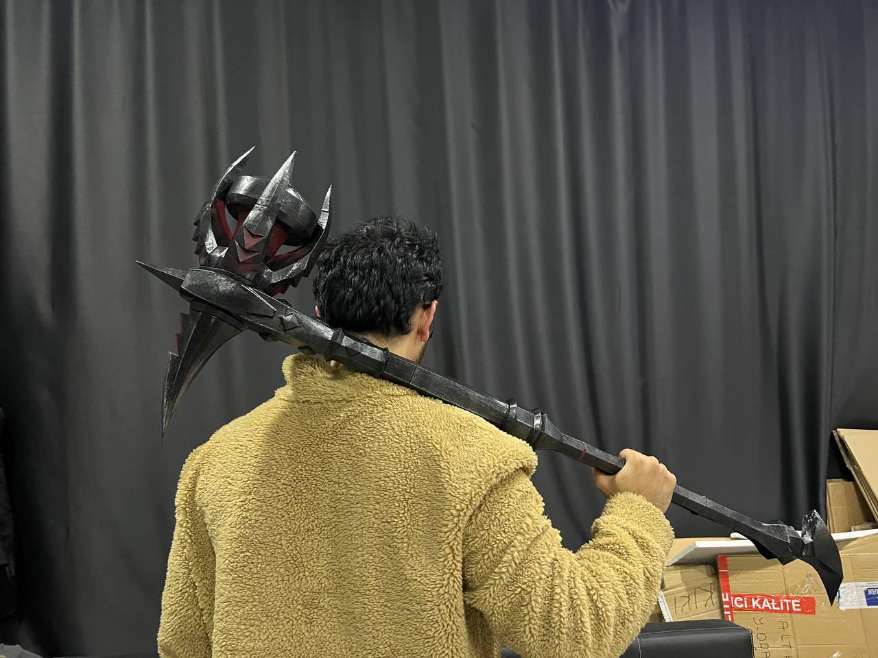 Daedric Warhammer Skyrim TESV 1:1 cosplay replica - main view