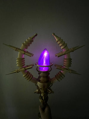 Staff of Lightning cosplay prop detail view