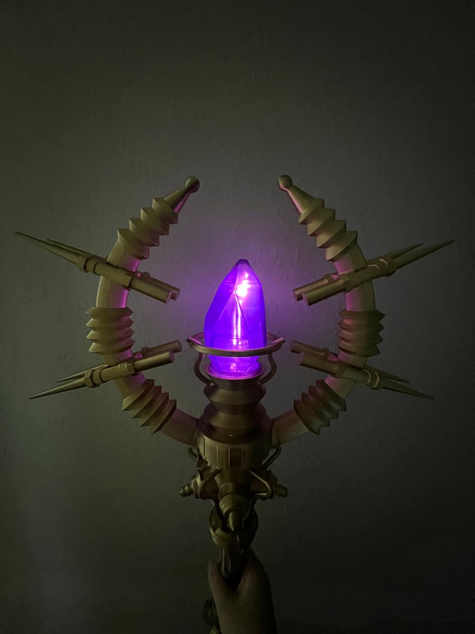 Staff of Lightning cosplay prop detail view
