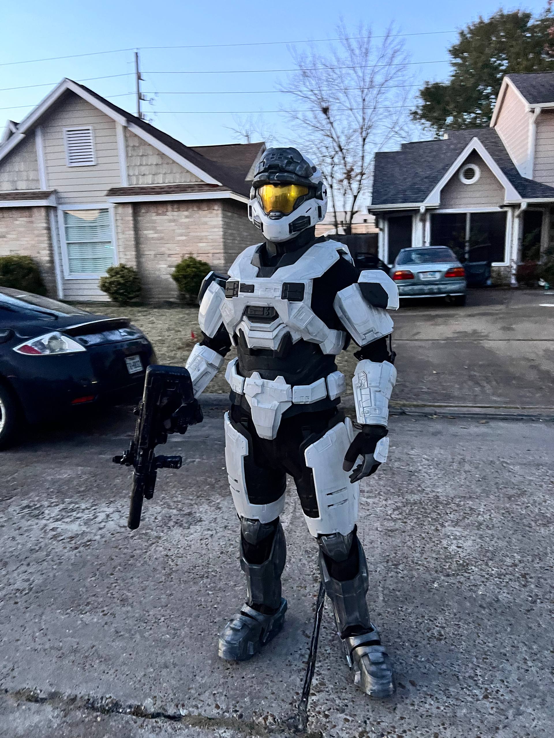 Halo Reach Noble 6 armor cosplay set front view painted
