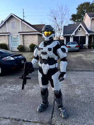 Halo Reach Noble 6 armor cosplay set front view painted